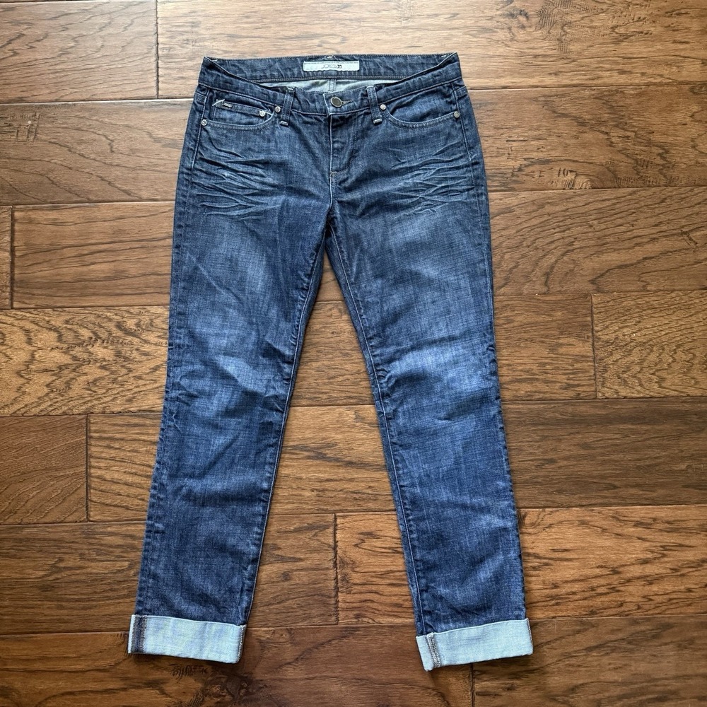 Joe's Jeans Freud Wash Straight Leg Cuffed Denim Cropped Size 29